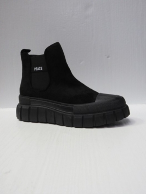 Botki damskie ocieplane na płaskim (36-41) X-92 BLACK