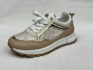 Buty sportowe damskie na płaskim (36-41) B-100 KHAKI
