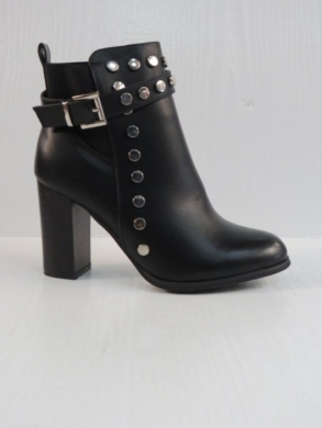 Botki damskie ocieplane na obcasie (36-41) W2131 BLACK