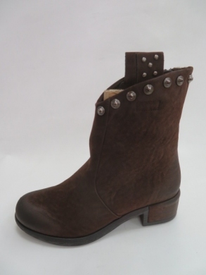 Botki damskie jesienne na płaskim (36-41) ST70 BROWN