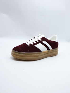 Buty sportowe damskie na płaskim (36-41) BH-2201 WINE