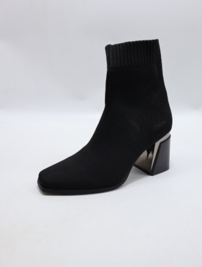 Botki damskie na obcasie (36-41) 7662A BLACK
