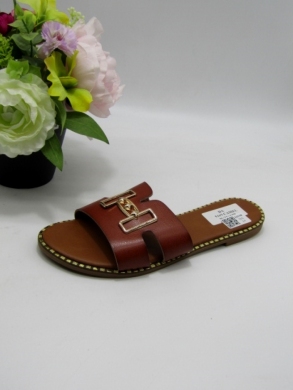 Klapki damskie na płaskim (36-41) 5169 CAMEL