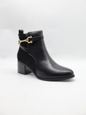 Botki damskie ocieplane na obcasie (36-41) 68165 BLACK