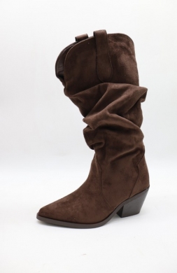 Kozaki damskie na obcasie (36-41) 8558 BROWN