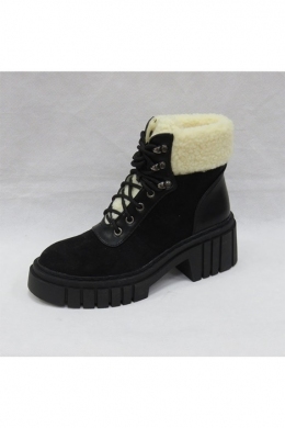 Botki damskie na płaskim (36-41) 8608 BLACK