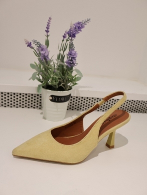 Sandały damskie na szpilce (36-41) P1523 YELLOW