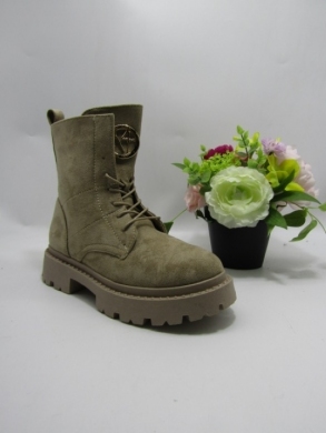 Botki damskie ocieplane na płaskim (36-41) D0817 BEIGE