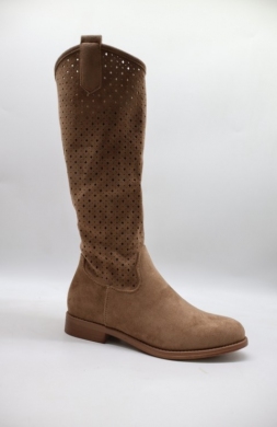 Kozaki damskie na płaskim (36-41) H259 COFFE