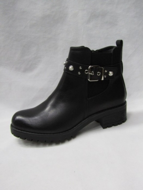 Botki damskie ocieplane na płaskim (36-41) AW1457 BLACK