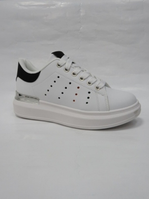 Buty sportowe damskie na płaskim (36-41) WW009 WH/BLACK
