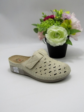 Klapki damskie na płaskim (36-41) JH1-2 BEIGE