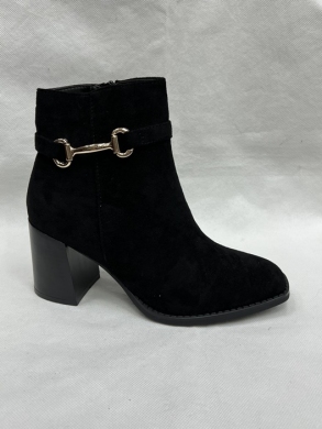Botki damskie ocieplane na obcasie (36-41) JW166 BLACK