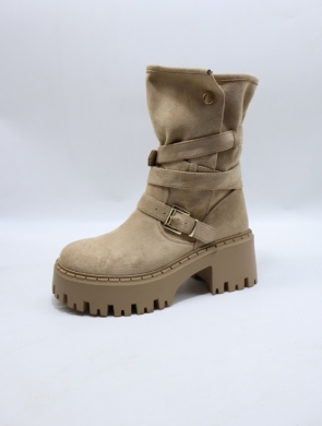Botki damskie na obcasie (36-41) QH7825 BEIGE