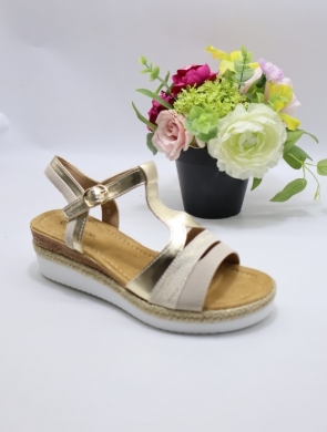 Sandały damskie na koturnie (36-41) F6897 BEIGE