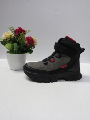 Botki chłopięce ocieplane (32-37) HC359 BLACK/GREY