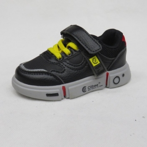 Buty sportowe chłopięce (21-26) E156 BLACK/YELLOW