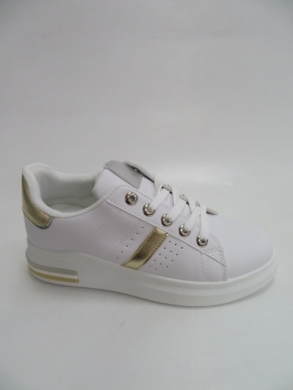 Tenisówki damskie na płaskim (36-41) BO-227 WH/SILVER