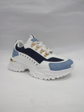 Buty sportowe damskie na płaskim (36-41) AB998 NAVY/BLUE