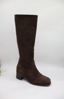 Kozaki damskie ocieplane na obcasie (36-41) 1163 BROWN