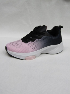 Buty sportowe damskie na płaskim (36-41) SM111-2 BLA/PINK