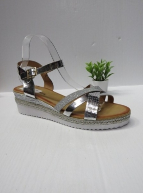 Sandały damskie na koturnie (36-41) WH-528 SILVER