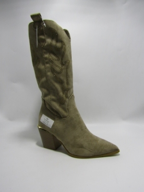 Kozaki damskie na obcasie (36-41) 573 KHAKI