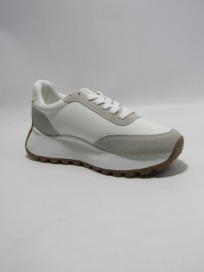 Buty sportowe damskie na płaskim (36-41) 6030 WHITE