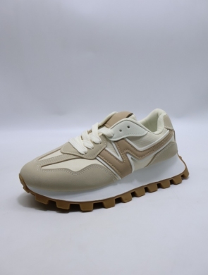 Buty sportowe damskie na płaskim (36-41) PC231 BEIGE