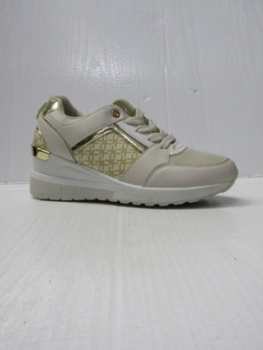 Buty sportowe damskie na koturnie (36-41) 22303 BEIGE
