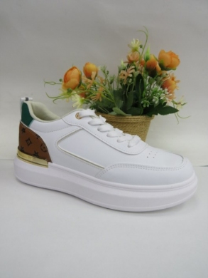 Buty sportowe damskie na płaskim (36-41) 23-01 BROWN