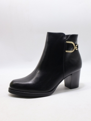 Botki damskie ocieplane na obcasie (36-41) 1369 BLACK
