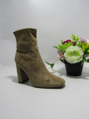 Botki damskie ocieplane na obcasie (36-41) 588-22 KHAKI