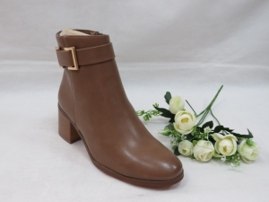 Botki damskie ocieplane na obcasie (36-41) DA69 KHAKI
