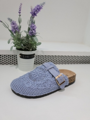 Klapki damskie na płaskim (36-41) SS261 BLUE