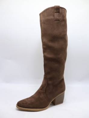 Kozaki damskie na obcasie (36-41) CHC389 BROWN