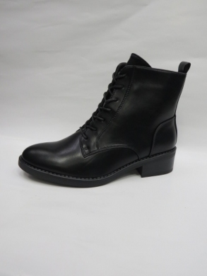 Botki damskie ocieplane na płaskim (36-41) 6881 BLACK