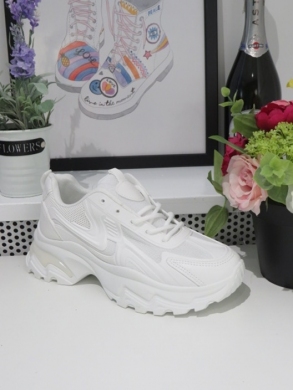 Buty sportowe damskie na płaskim (36-41) 2238 WHITE
