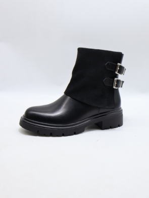 Botki damskie na płaskim (36-41) 68343 BLACK