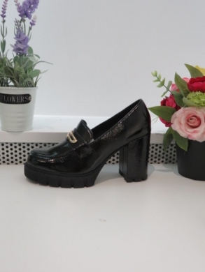 Półbuty damskie na obcasie (36-41) 168-513 BLACK/PU