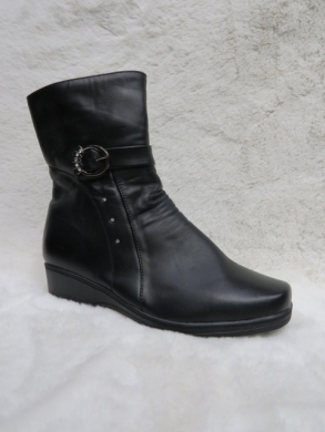 Kozaki damskie ocieplane na płaskim (37-42) 3006 BLACK