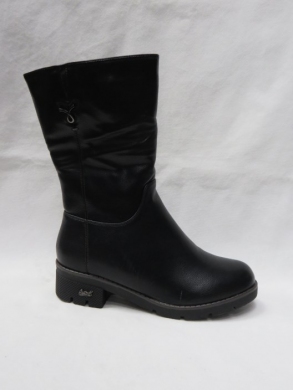 Kozaki damskie ocieplane na płaskim (36-41) G3108 BLACK
