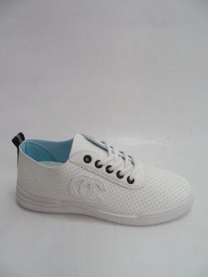 Tenisówki damskie na płaskim (36-41) 390 WHITE/BLACK