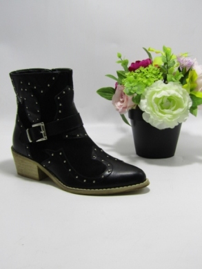 Botki damskie na obcasie (36-41) 88113 BLACK