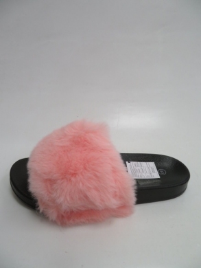 Klapki damskie z futerkiem (36-41) LE-398 L/PINK