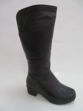 Kozaki damskie ocieplane na obcasie (36-41) G33322 BLACK