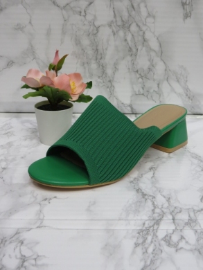 Klapki damskie na obcasie (36-41) C-031 GREEN