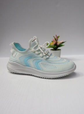 Buty sportowe damskie na płaskim (36-41) HMD61-3 WHITE/BLUE