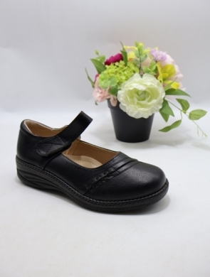 Półbuty damskie na płaskim (37-42) 6913 BLACK