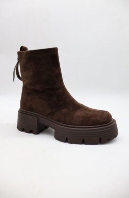 Botki damskie na obcasie (36-41) AM7565 BROWN
